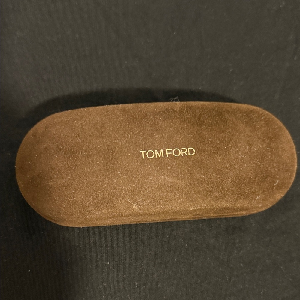 Tom Ford Suede Brown Hard Eyeglass Case
